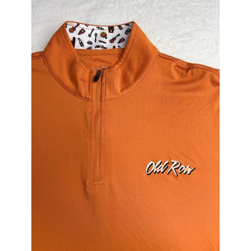 Old Row Tailgate Long Sleeve 1/4 zip Men's 2XL-Burnt Orange